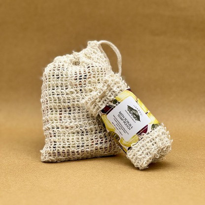 Bath Scrub & Soap Pouch – Sisal Fiber – 2 in 1 use