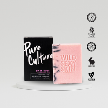 Pure Culture Dark Rose Everything Bar 2.0 130g | Body Soap Bar | Rosehip + Cica | For Dry Skin