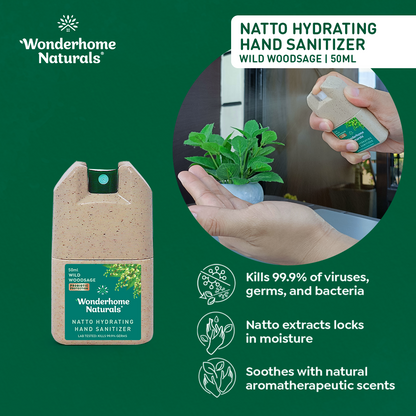 Natto Hydrating Hand Sanitizer 50 mL Wild Woodsage