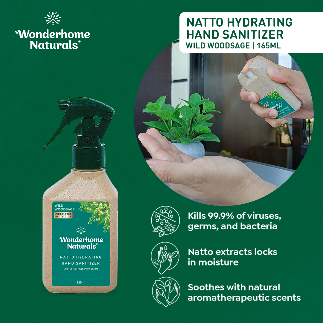 Natto Hydrating Hand Sanitizer 165 mL Wild Woodsage