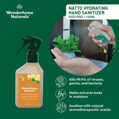 Natto Hydrating Hand Sanitizer 165 mL Yuzu Peel