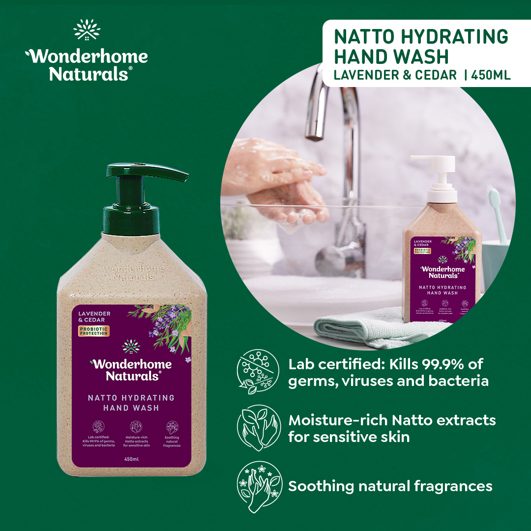 Natto Hydrating Hand Wash 450 mL Lavender Cedar