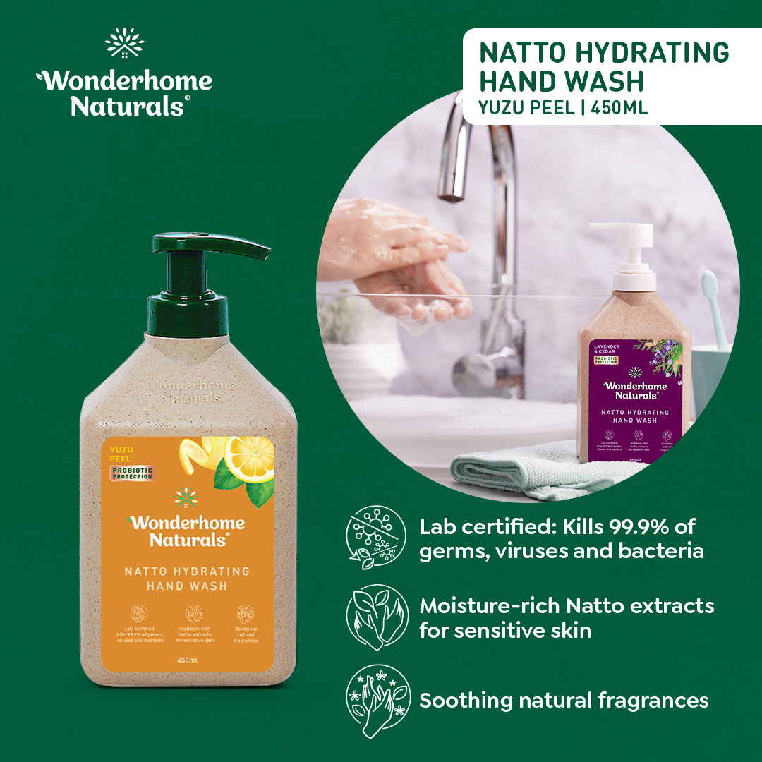 Natto Hydrating Hand Wash 450 mL Yuzu Peel